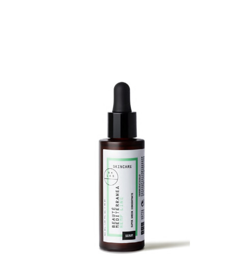 Beaute Mediterranea Super Green Concentrate Serum Hemp Line / Успокаивающая смягчающая сыворотка на основе масла семян конопли, 30 мл Beaute Mediterranea Super Green Concentrate Serum Hemp Line / Успокаивающая смягчающая сыворотка на основе масла семян конопли, 30 мл