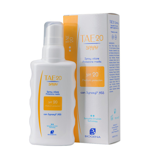 Biogena Tae 20 Spray / Солнцезащитная эмульсия-спрей SPF 20, 150 мл Biogena Tae 20 Spray / Солнцезащитная эмульсия-спрей SPF 20, 150 мл