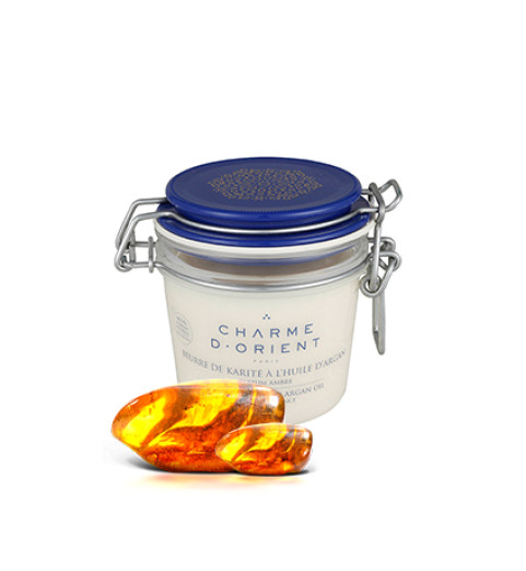 Charme D Orient (Шарм Ориент) Beurre Karite Argan Ambre / Масло карите + аргана с ароматом янтаря, 200 г Charme D Orient (Шарм Ориент) Beurre Karite Argan Ambre / Масло карите + аргана с ароматом янтаря, 200 г