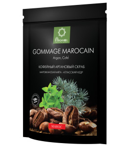 Diar Argana Gommage Marocain / Кофейный скраб с маслом арганы, карите (ши), кокоса Марокканская мята - Атласский кедр, 200г