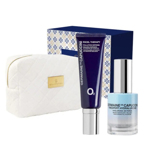 Germaine de Capuccini Набор Golden Hours: TE Hydraluronic Эмульсия 3D Force + ET O2 Эмульсия кислородонасыщающая для жирной и комбинированной кожи, 30 мл+50 мл Germaine de Capuccini Набор Golden Hours: TE Hydraluronic Эмульсия 3D Force + ET O2 Эмульсия кислородонасыщающая для жирной и комбинированной кожи, 30 мл+50 мл