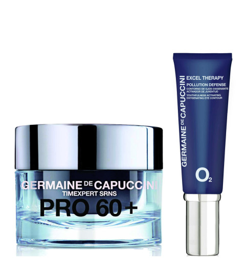 Germaine de Capuccini Набор антивозрастной глобального действия: Крем для лица TE SRNS PRO60+ и Крем для глаз Excel Therapy O2 Germaine de Capuccini Набор антивозрастной глобального действия: Крем для лица TE SRNS PRO60+ и Крем для глаз Excel Therapy O2