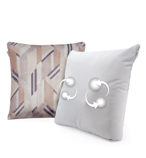 Беспроводная массажная интерьерная подушка GESS Decora - бежево-коричневая Беспроводная массажная интерьерная подушка GESS Decora - бежево-коричневая