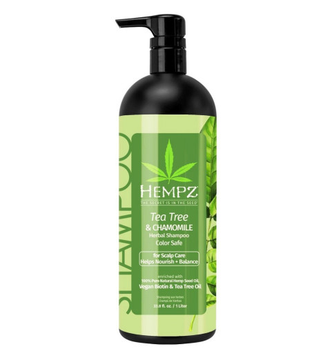 Hempz Tea Tree & Chamomile Herbal Shampoo / Шампунь Hempz Здоровые волосы Чайное дерево и Ромашка, 1000 мл