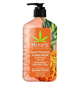 Hempz Sweet Pineapple & Honey Melon Herbal Volumizing Shampoo / Шампунь Ананас и Медовая Дыня для придания объёма, 500 мл