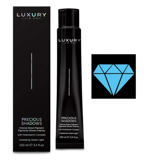 Luxury Hair Pro Precious Shadows Blue Sky Topaz / Интенсивный прямой пигмент "Драгоценные оттенки" Голубой топаз, 100 мл Luxury Hair Pro Precious Shadows Blue Sky Topaz / Интенсивный прямой пигмент "Драгоценные оттенки" Голубой топаз, 100 мл