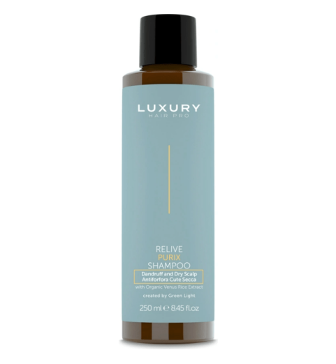 Luxury Hair Pro Relive Purix Shampoo Dry Scalp 250 / Шампунь против перхоти для сухой кожи головы, 250 мл Luxury Hair Pro Relive Purix Shampoo Dry Scalp 250 / Шампунь против перхоти для сухой кожи головы, 250 мл