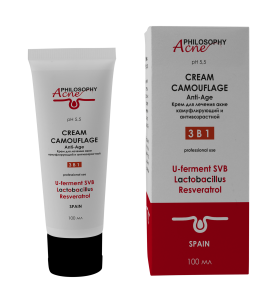 Philosophy Acne Cream camouflage Anti-Age 3 в 1 / Крем для лечения акне камуфлирующий и антивозрастной, 100 мл Philosophy Acne Cream camouflage Anti-Age 3 в 1 / Крем для лечения акне камуфлирующий и антивозрастной, 100 мл