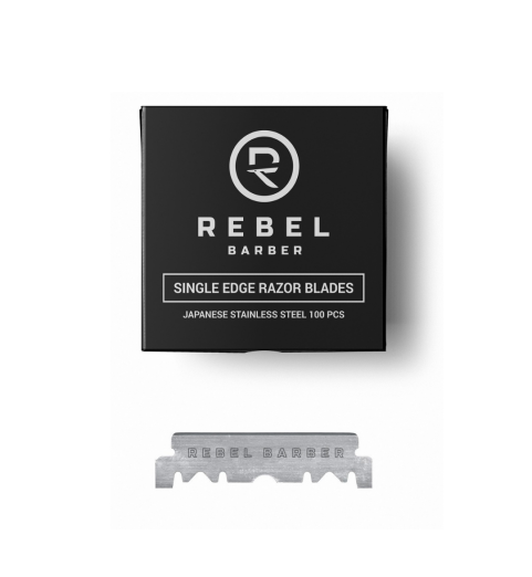 Rebel Barber Single Blade Сменные лезвия для опасных бритв, 100 шт Rebel Barber Single Blade Сменные лезвия для опасных бритв, 100 шт