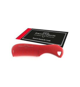 Edwin Jagger / Расческа для бороды и усов красная Edwin Jagger / Расческа для бороды и усов красная