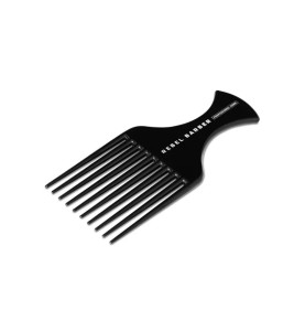 Rebel Barber Afro Comb Total Black / Премиальный гребень-афропик Rebel Barber Afro Comb Total Black / Премиальный гребень-афропик