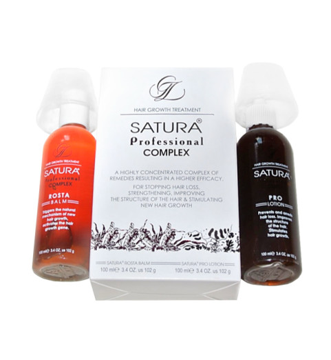 Satura Professional Complex / Комплекс Сатура (лосьон от выпадения и бальзам для роста волос), 2*100 мл