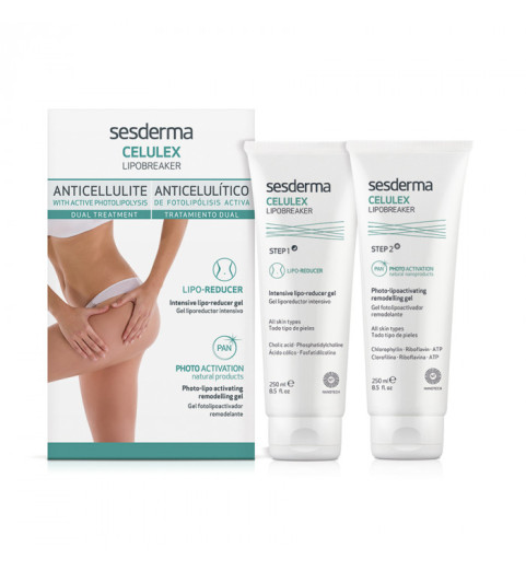 Sesderma Celulex Lipobreaker Step 1 + Step 2 / Система липолитического действия шаг 1 + шаг 2, 250 мл + 250 мл Sesderma Celulex Lipobreaker Step 1 + Step 2 / Система липолитического действия шаг 1 + шаг 2, 250 мл + 250 мл