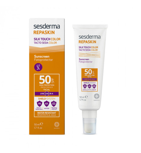 Sesderma Repaskin Silk Touch Colour Facial Sunscreen SPF 50 / Средство солнцезащитное с нежностью шелка с тонирующим эффектом для лица SPF 50, 50 мл Sesderma Repaskin Silk Touch Colour Facial Sunscreen SPF 50 / Средство солнцезащитное с нежностью шелка с тонирующим эффектом для лица SPF 50, 50 мл