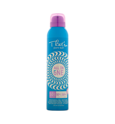 That'So All In One SPF 50*50+*50*++ Suncare Plus / Универсальный солнцезащитный спрей SPF 50*50*+50*++, 175 мл That'So All In One SPF 50*50+*50*++ Suncare Plus / Универсальный солнцезащитный спрей SPF 50*50*+50*++, 175 мл