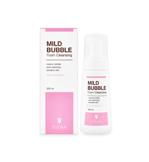 Tisha Mild Bubble foam cleansing / Мягкая пузырьковая очищающая пенка для чувствительной кожи, 200 мл Tisha Mild Bubble foam cleansing / Мягкая пузырьковая очищающая пенка для чувствительной кожи, 200 мл